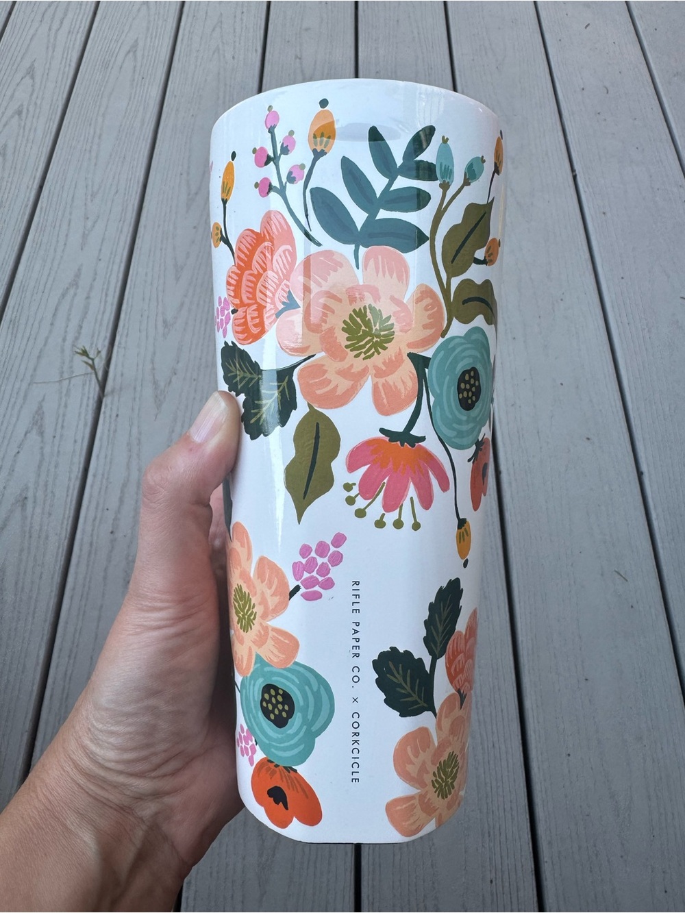 Corkcicle x Rifle Paper Co Lively Floral Multicolor 24oz Tumbler Garden Party